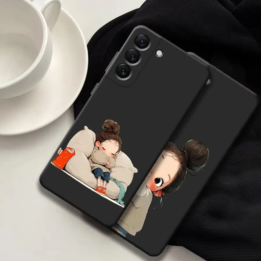 Cartoon Girl Case for Samsung Galaxy A25 A16 A73 A51 A57 A15 A06 A05 A23 A37 Phone Cover A36 A70 A12 A53 A55 A50 A52 A17 A13 A41