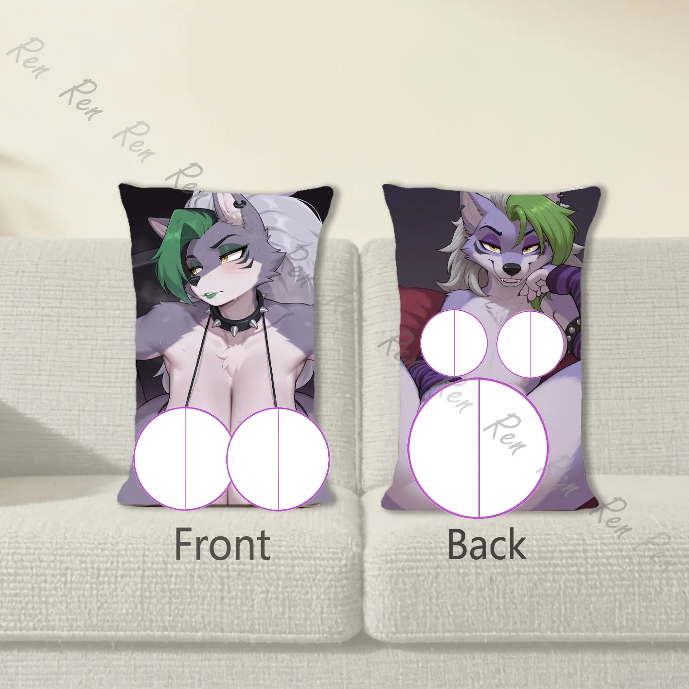 

Наволочка для подушки Dakimakura Anime Roxanne Wolf, наволочка для диванной подушки с двусторонним принтом, 40X60 см