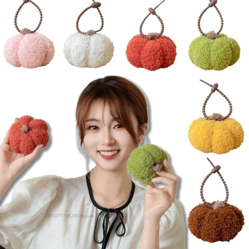 

10cm Cartoon Cute Hot INS Mini Pumpkin Plush Doll Pentant Colorful Brown Pink Yellow Pumpkin Plush Toy Home Decor Gift For Kids
