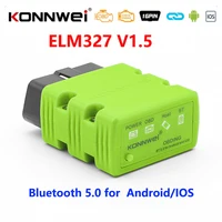 KONNWEI ELM327 V1.5 escáner automático Bluetooth 5,0 KW902 OBD2 herramienta de diagnóstico de coche ELM 327 V 1 5 OBD 2 lector de códigos para Android iOS