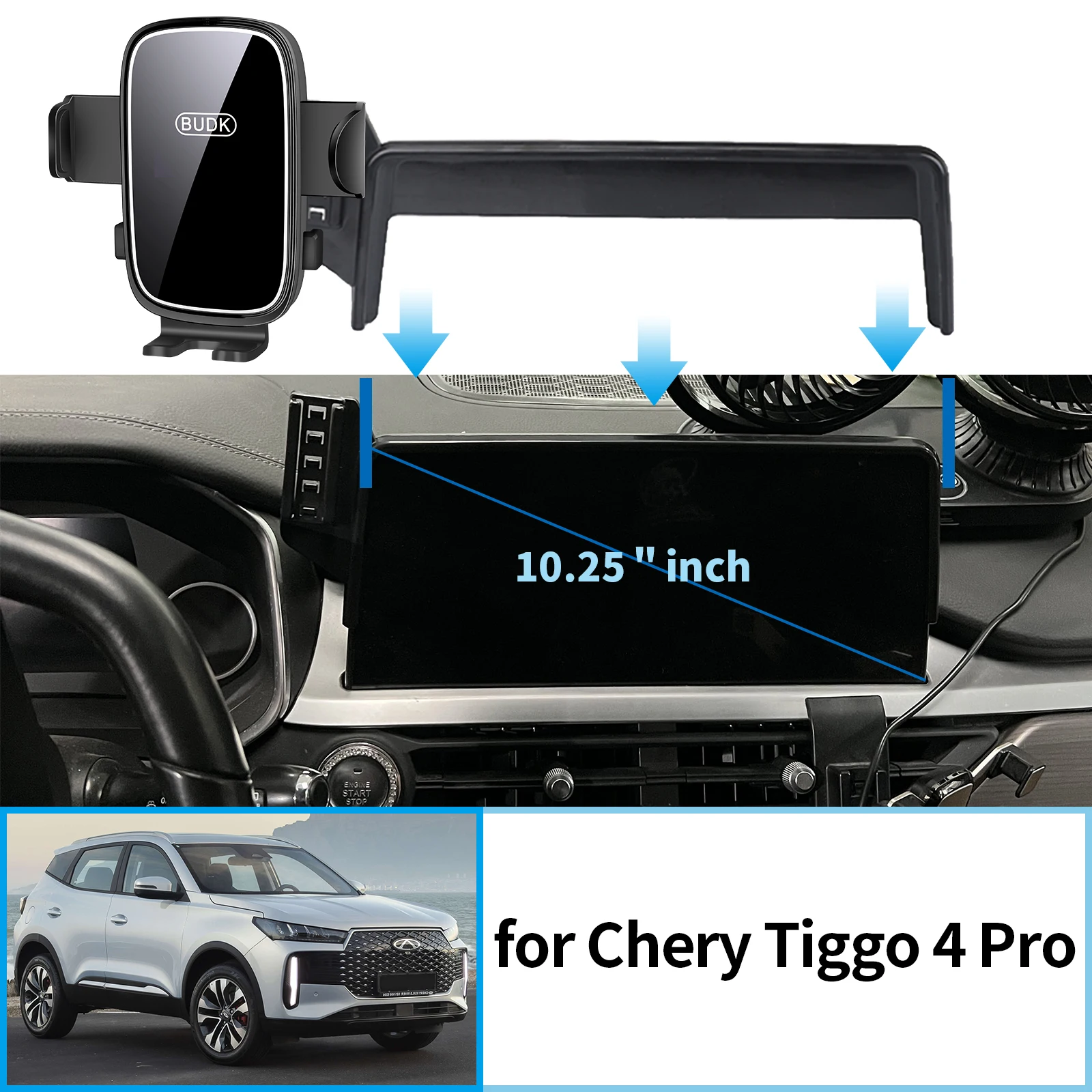 

Car Mobile Phone Holder Accessories Fit for Chery Tiggo 4 Pro 2022-2025 GPS Bracket 2023 2024 Navigation Stand Auto