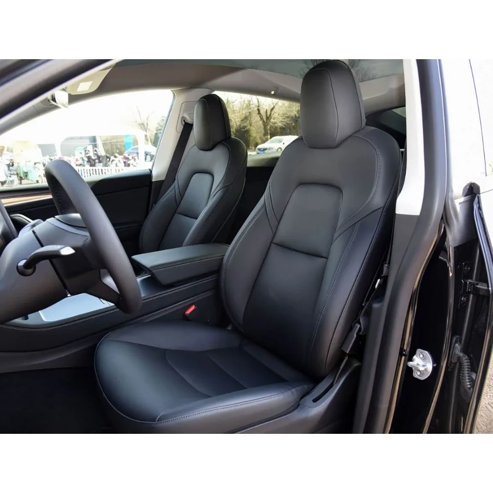 

Customized Nappa Leather Seat Cushion Protector Covers Car Accessories for Tesla Model Y Series 2021-2026 Full Vehicle Seat Set