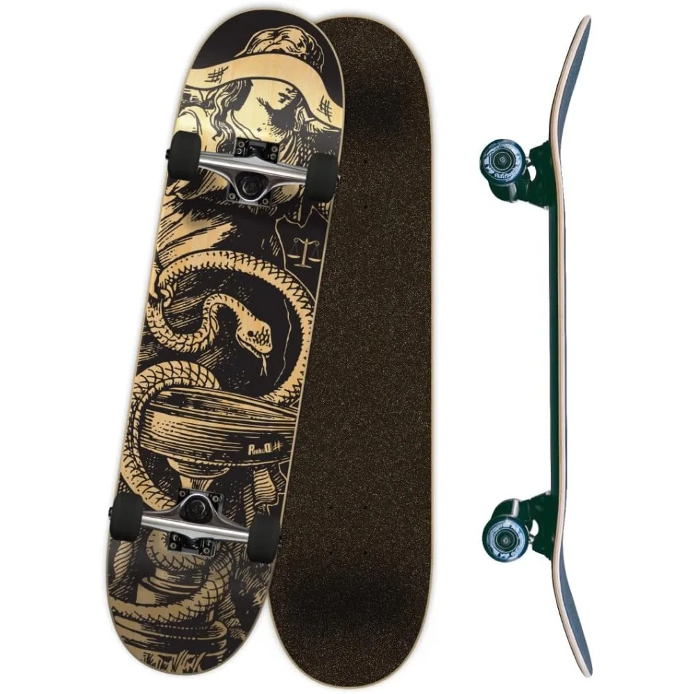 Long Board Skateboard, Complete Set of 31 Inch X 7.75 Inch Skateboards with High-quality Skateboard Grip and ABEC-9 Bearings