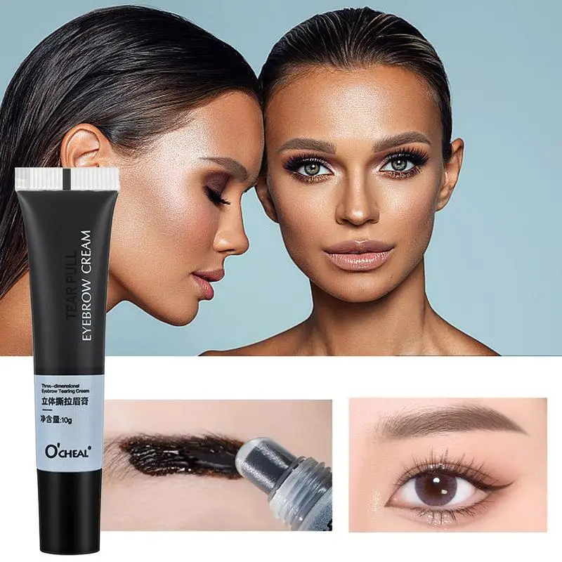 Peel Off Eye Makeup Cosmetics Permanent Eye Brow Tattoo Tint Long-lasting Waterproof Black Brown Dye crema Gel per sopracciglia Make Up