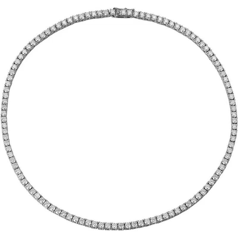 

3Mm Moissanite D Color VVS1 Tennis 925 Sterling Silver Diamond Necklace For Men Women With Cert