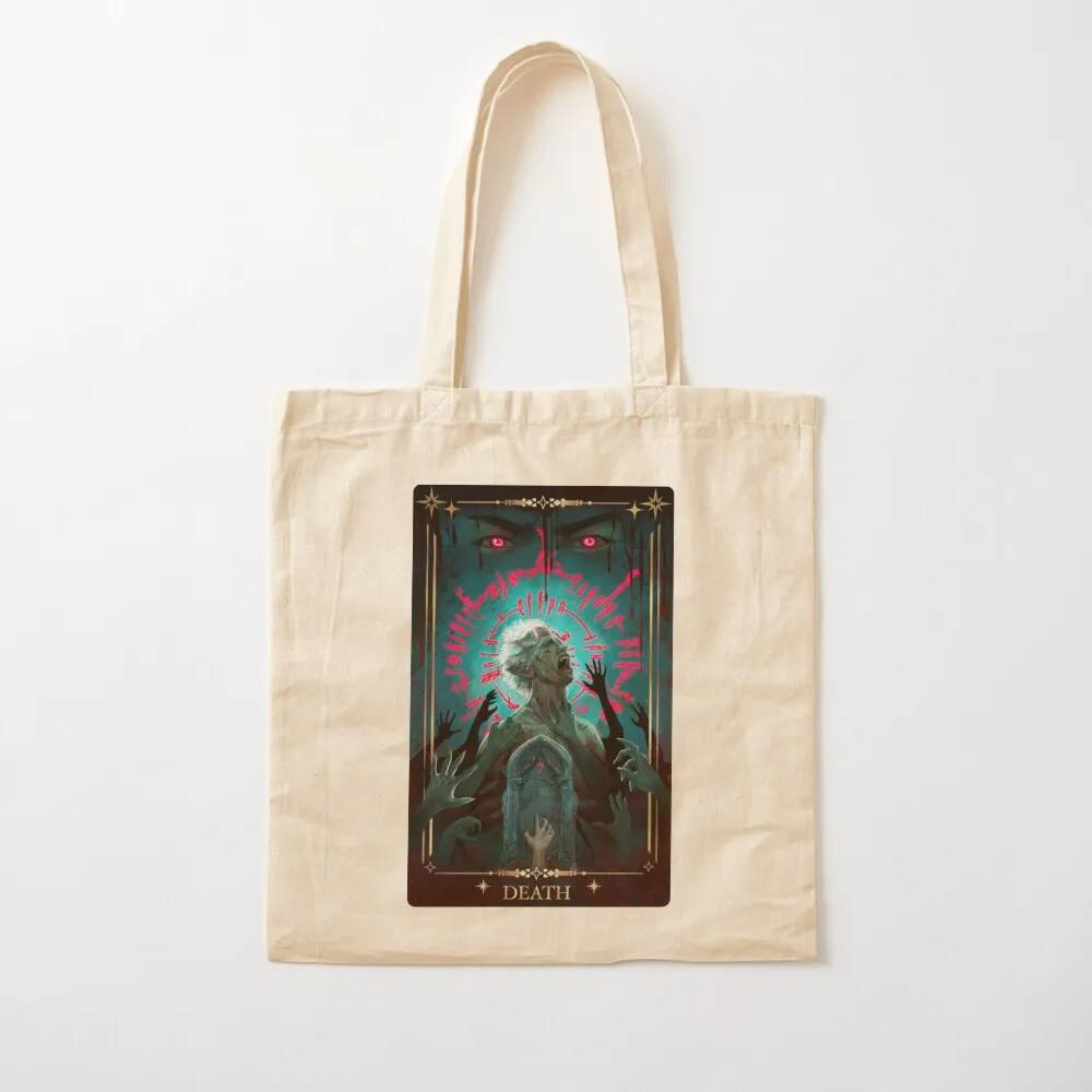 

Tragic Vampire Tarot Card Tote Bag Shopper bag for beach bags luxury women Customizable tote bag Canvas Tote