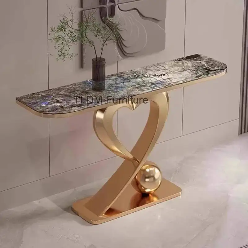 

Beauty Aesthetic Console Table Design Glamour Metal Hallway Console Table Vintage Luxury Tisch Wohnzimer Home Furniture