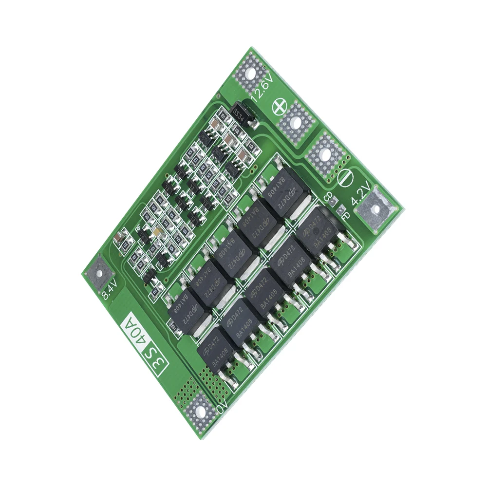 3S 40A Li-ion Lithium Battery Charger Protection Board 18650 BMS For Drill Motor 12.6V Enhance/Balance