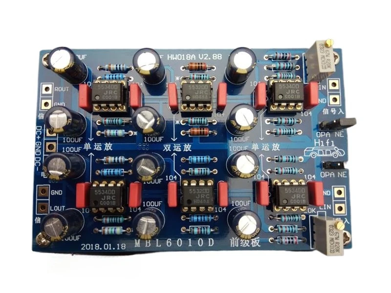 HW018A MBL6010D Front stage board Sound modulation board Remote control volume Front signal buffer amplification board