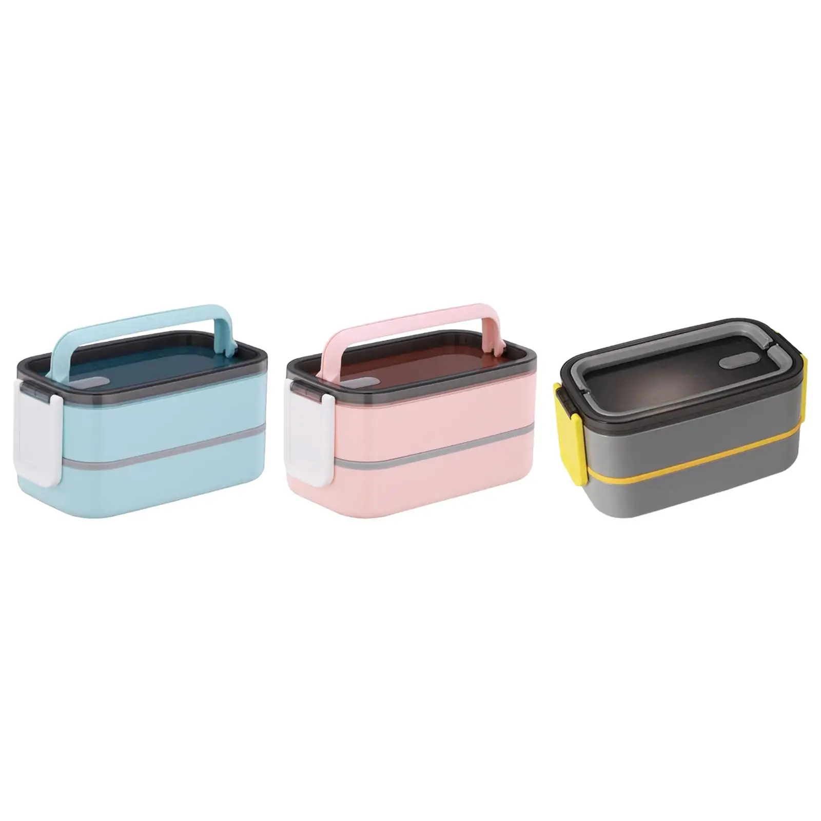 Lunch Box Multiuse Easy Carrying with Divisions for Hiking Travel Adults