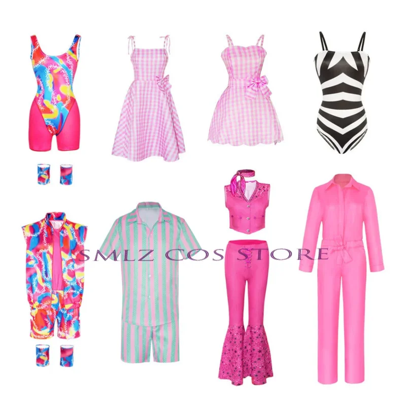 Anime Blair Cosplay Costume Margot Robbie Ken Cosplay Pink Clothes Top Pants Suit Halloween Costumes Swimsuit for Woman