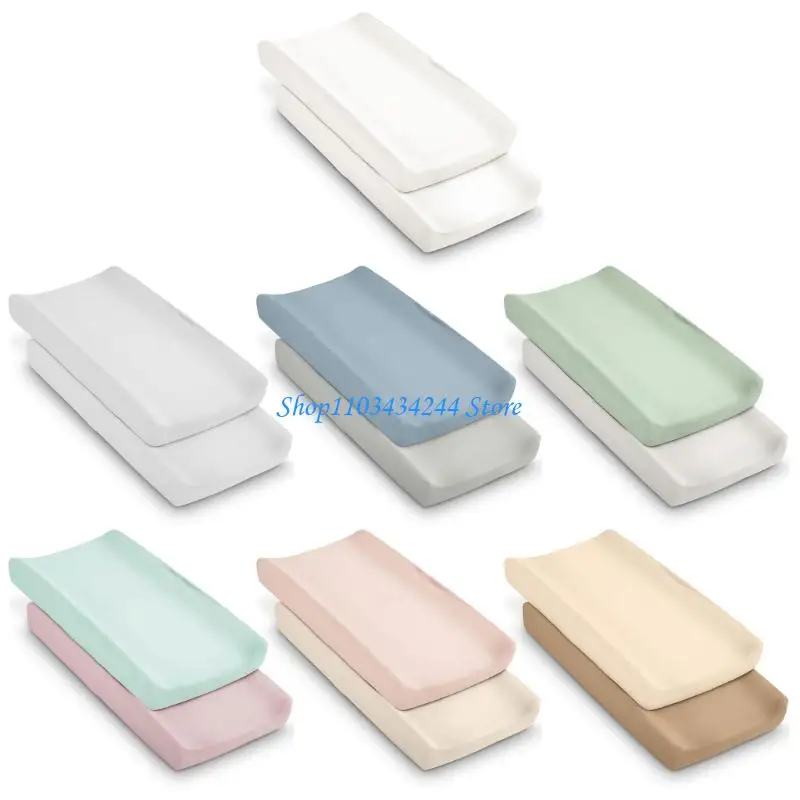 

1 Set 2pcs Baby Diaper Changing Pad Sleeves Reusable Nappy Changer Cover Soft & Breathable Diaper Pad Bed Sheet