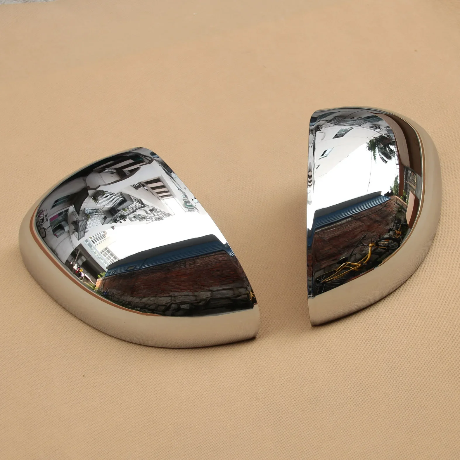 Side Mirror Cap For Fiat 500X 2015-2020 Glossy Chrome Exterior Rearview Cover Trims Overlay