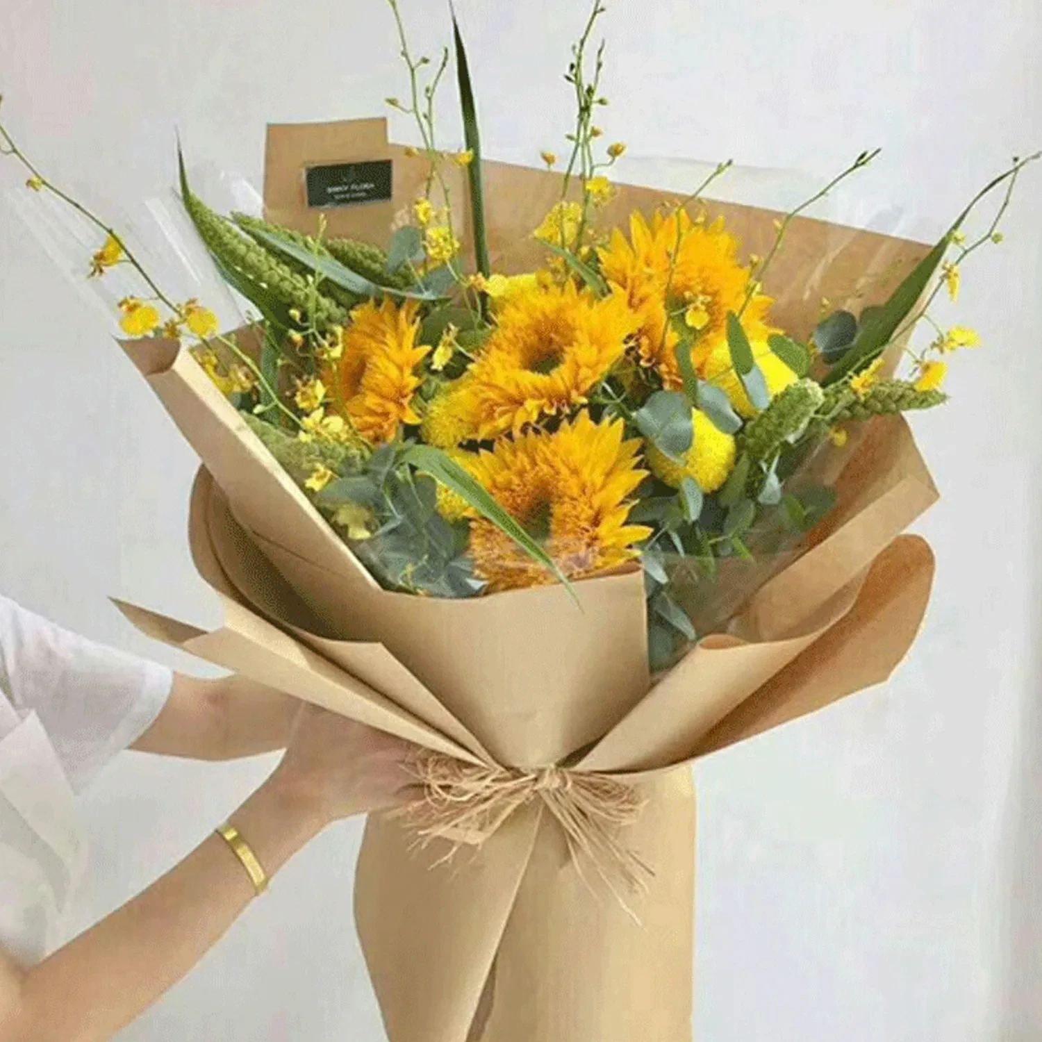 Papel Kraft Ideal para flores y embalaje de regalos, papel de envolver artesanías, papel ambiental amortiguador Degradable