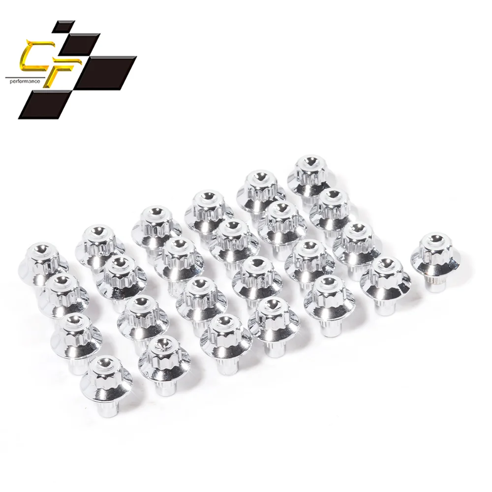 25 pcs/100pcs Protection Covers Caps Wheel Nuts  Engine Cover Screw Self-Tapping Screws for Car  Exterior Accessories