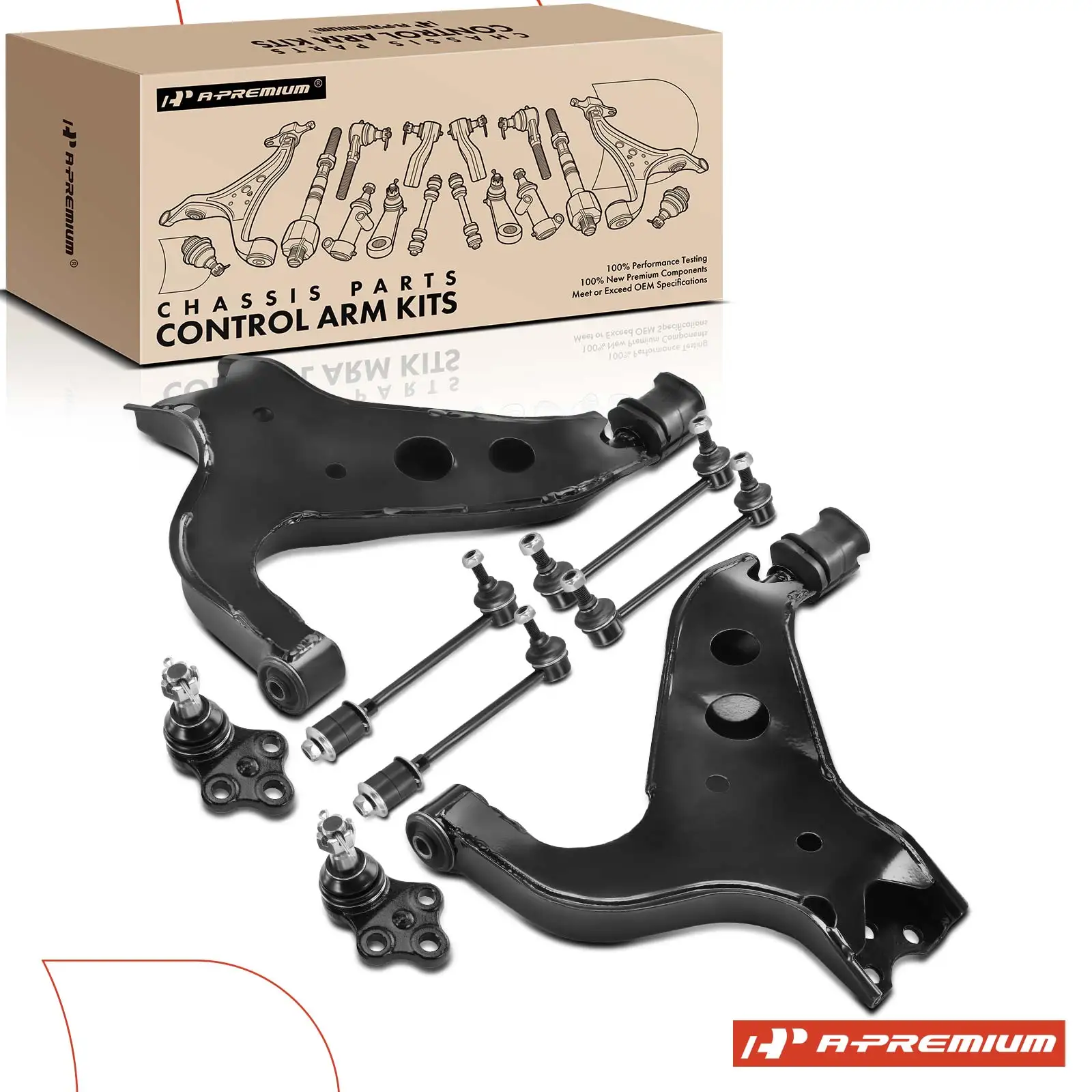 A-Premium 8x Front Lower Control Arm Ball Joint Stabilizer Bar Link for Nissan Pathfinder 1996-2004 Infiniti QX4 1997-2003