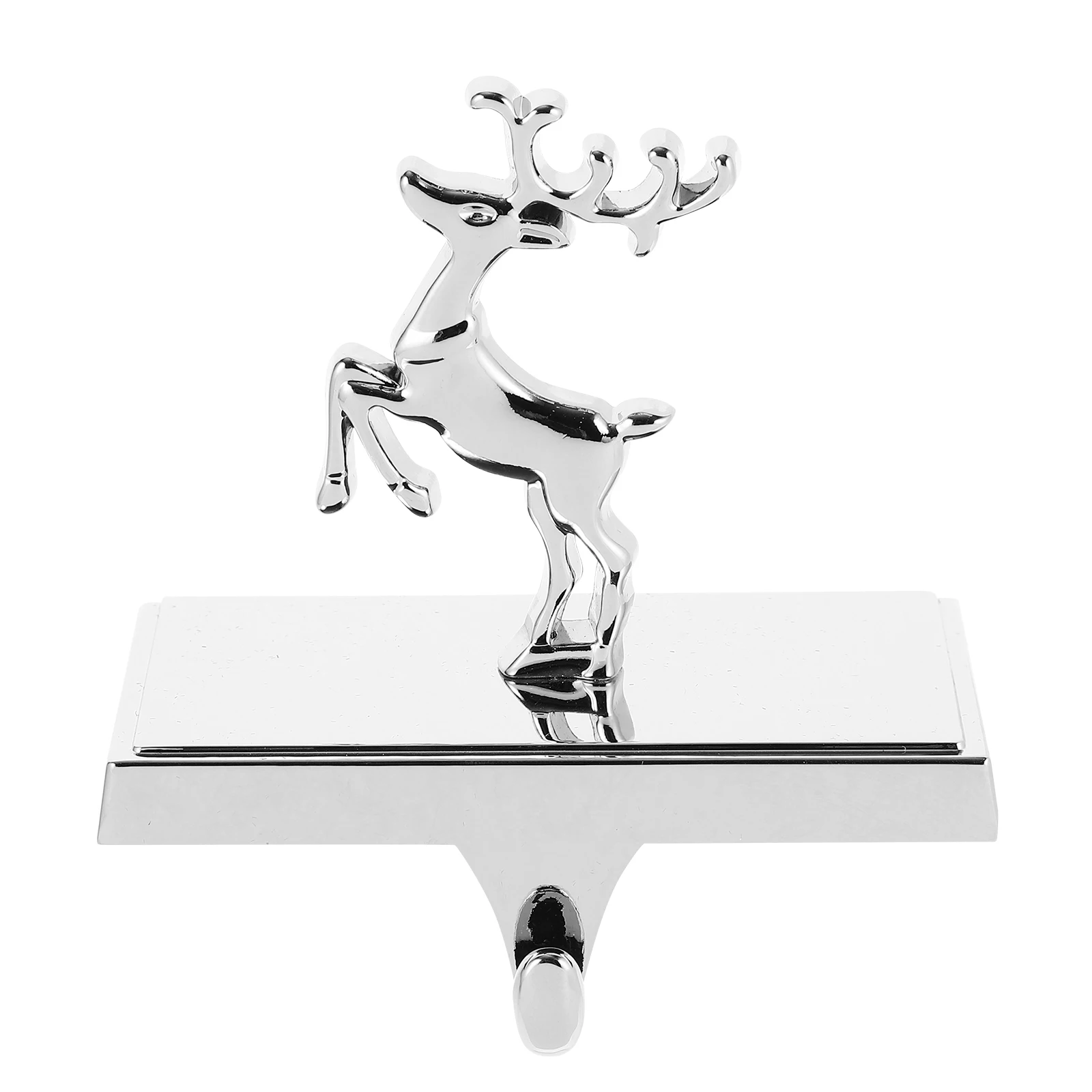 

Christmas Deer Hook Stocking Holder for Fireplace Weighted Hooks Farmhouse Holders Hangers Shelf Mantel Garland Rustic