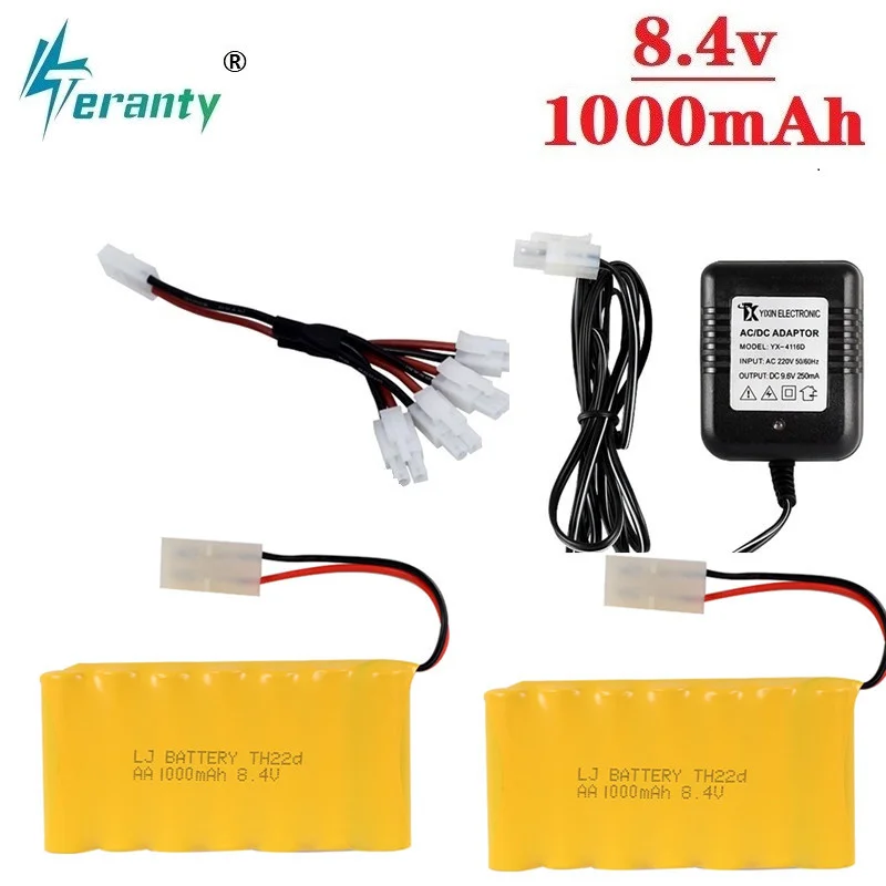 8.4v 1000mAh Battery Charger Sets For RC Car Robots Tanks Guns Boats 8.4v NiCD Battery Aa 700mah 8.4v Rechargeable Battery Pack