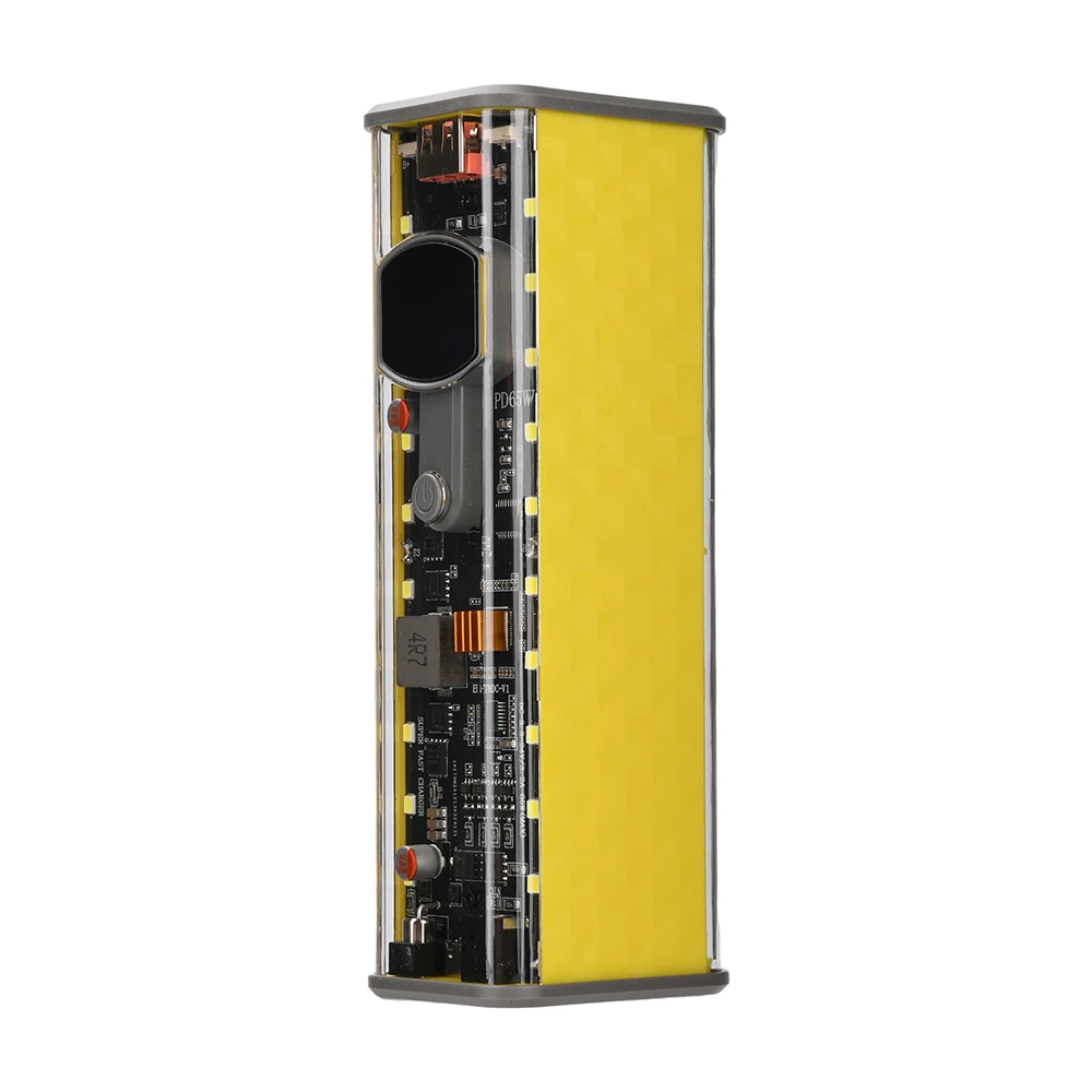PD 65W DIY Batteriebox DC-Anschluss Schnellladung Powerbank Transparentes Powerbank-Gehäuse Schweißfreier 8-Zellen 18650 Batteriehalter – Detail 37