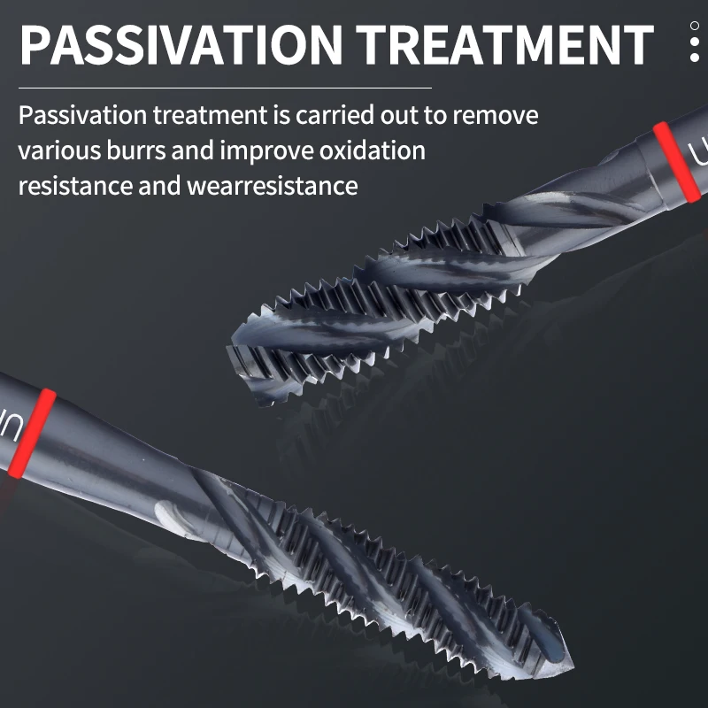 UFS TAP HSS-CO Anello rosso JIS Standard con rubinetto scanalato a spirale OX UNC UNF 2-56 4-40 6-32 8-32 10-24 1/4 Maschio filettato a macchina