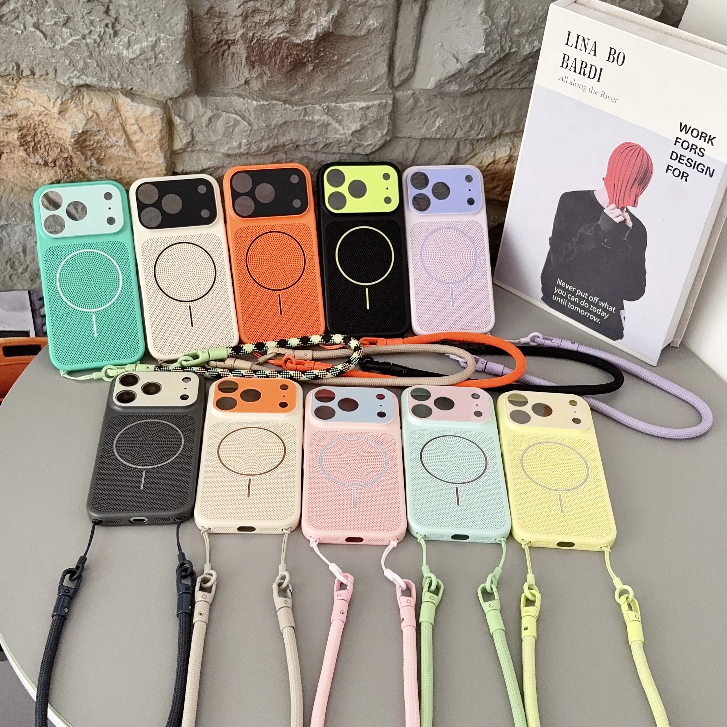 

European luxury suitable for iPhone 16 Pro 17 phone case high-quality heat dissipation case 13 small and fresh 15 styles