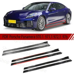 FOR Porsche Panamera 970.1 971.1 972.1 976 2M Car Side Skirt Extension Plate Lip Separator Bumper 2.18M Racing Side Spoiler