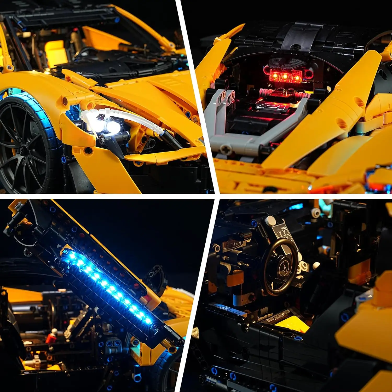 HPROSPER 5 V LED-Licht (kein Modell) für LEGO 42172 Technic McLaren P1 Leuchten Sie Ihre Bausteine mit Batteriekasten