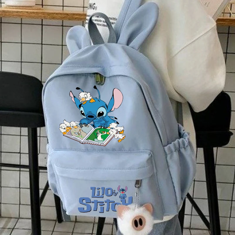 Disney Lilo Stitch Backpack for Teenager Girl Boy Student Children Schoolbag Pencil Case Women Casual Kid Birthday Gift Mochila