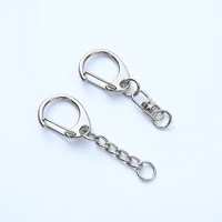 10/20/50/100pcs D Snap Hook Keychain Rings Bulk with Open Jump Ring & Connector for Keychain and Sewing Making Supplies DIY