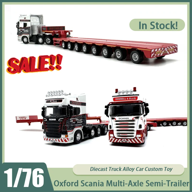 Nuovo In Magazzino Oxford 1:76 Scania Multi-Asse Rimorchio Semi-Rimorchio Camion In Lega Auto Pressofuso Ornamenti Giocattoli Personalizzati Kid Regalo Di Natale