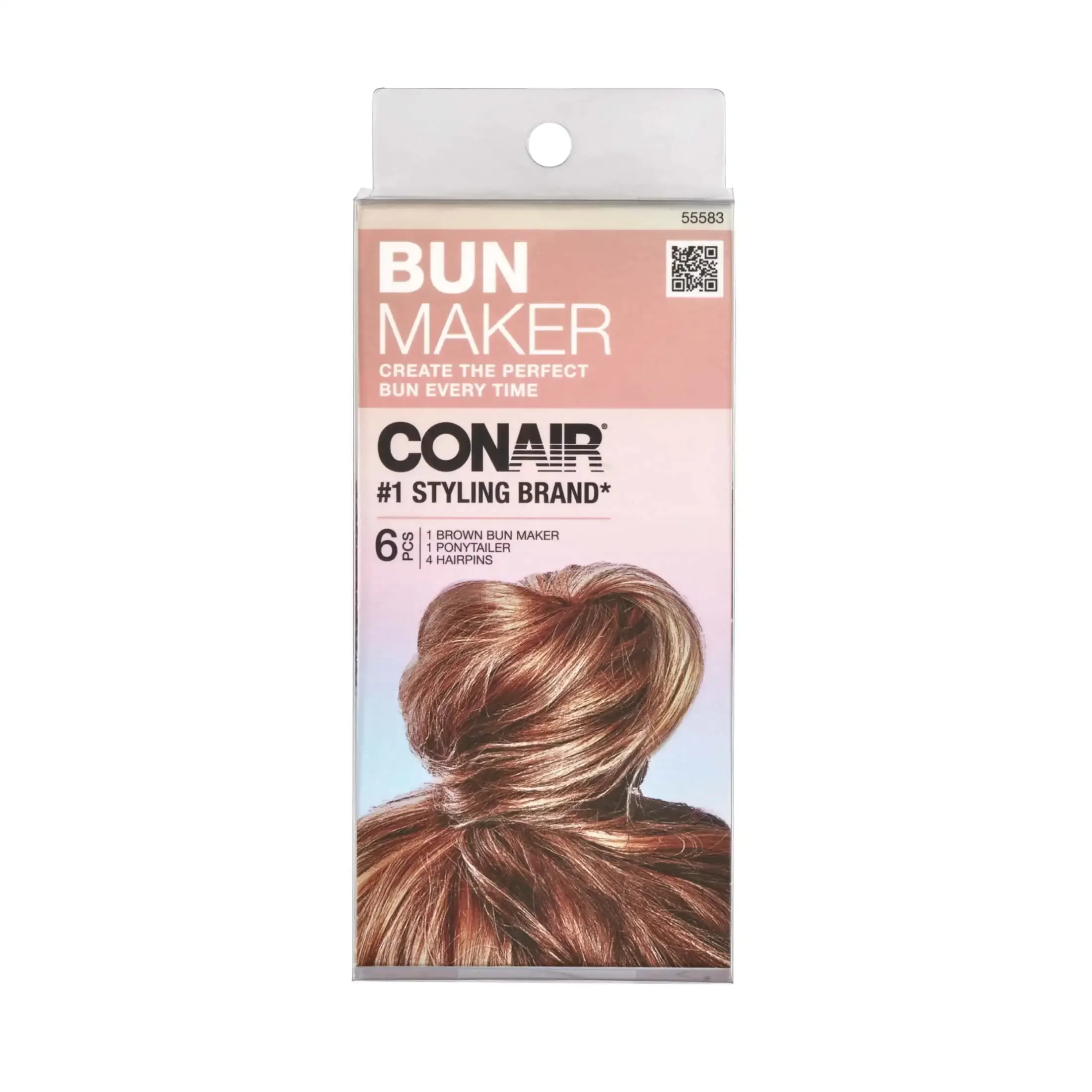 

Bun Maker Kit with Bobby Pins, Brown, 6 Count