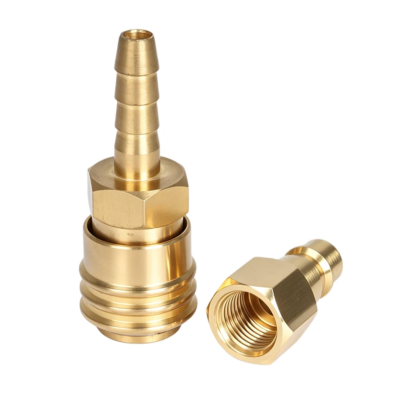 8mm Quick Release Gas Hose Connector Tailpiece Brass Fitting for Caravan Motorhome BBQ Camping LPG Propane Butane