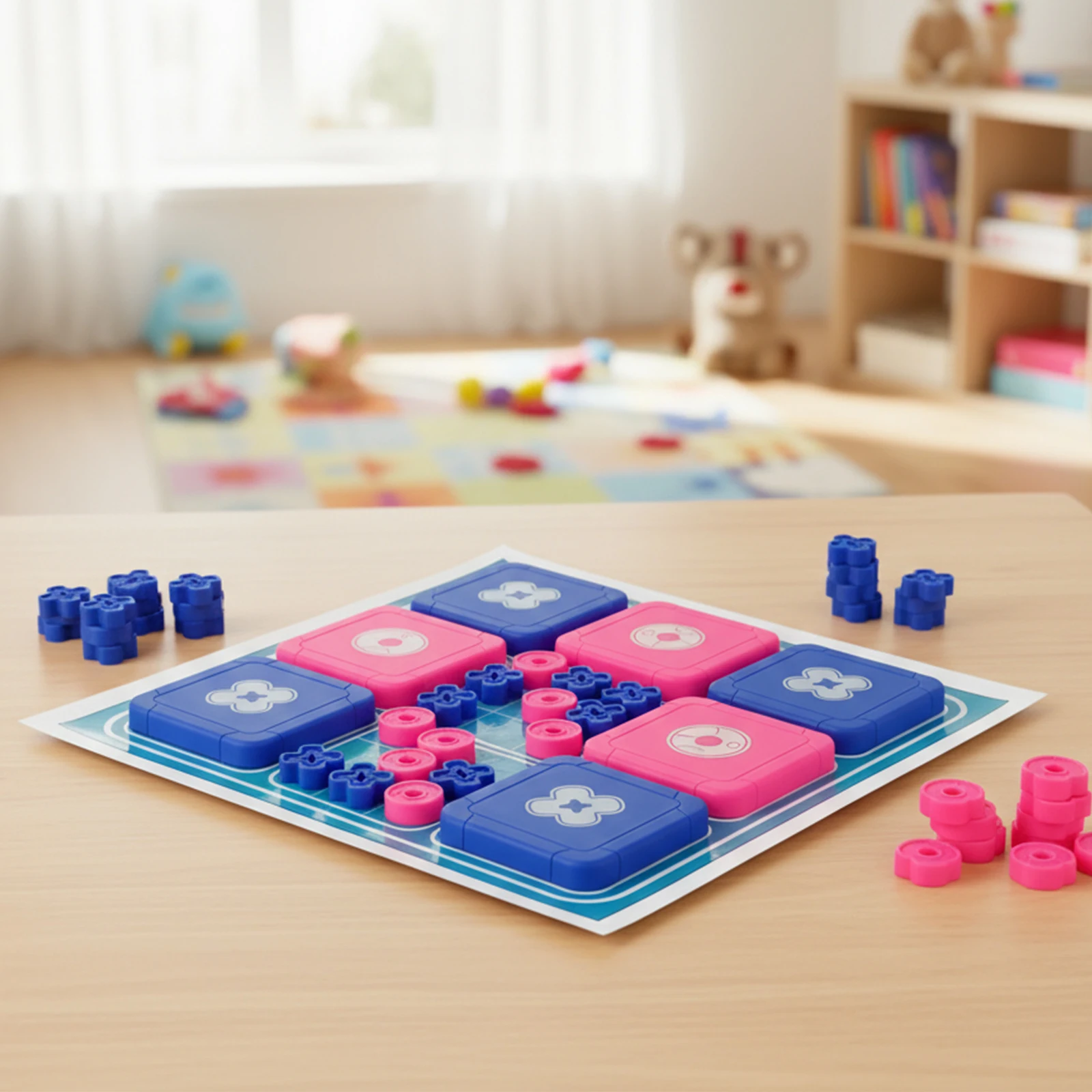 

Tic Tac Toe Bolt Game Original 3-in-1 Handheld Puzzle Game Travel-Friendly Board Game Set for Adults Teens