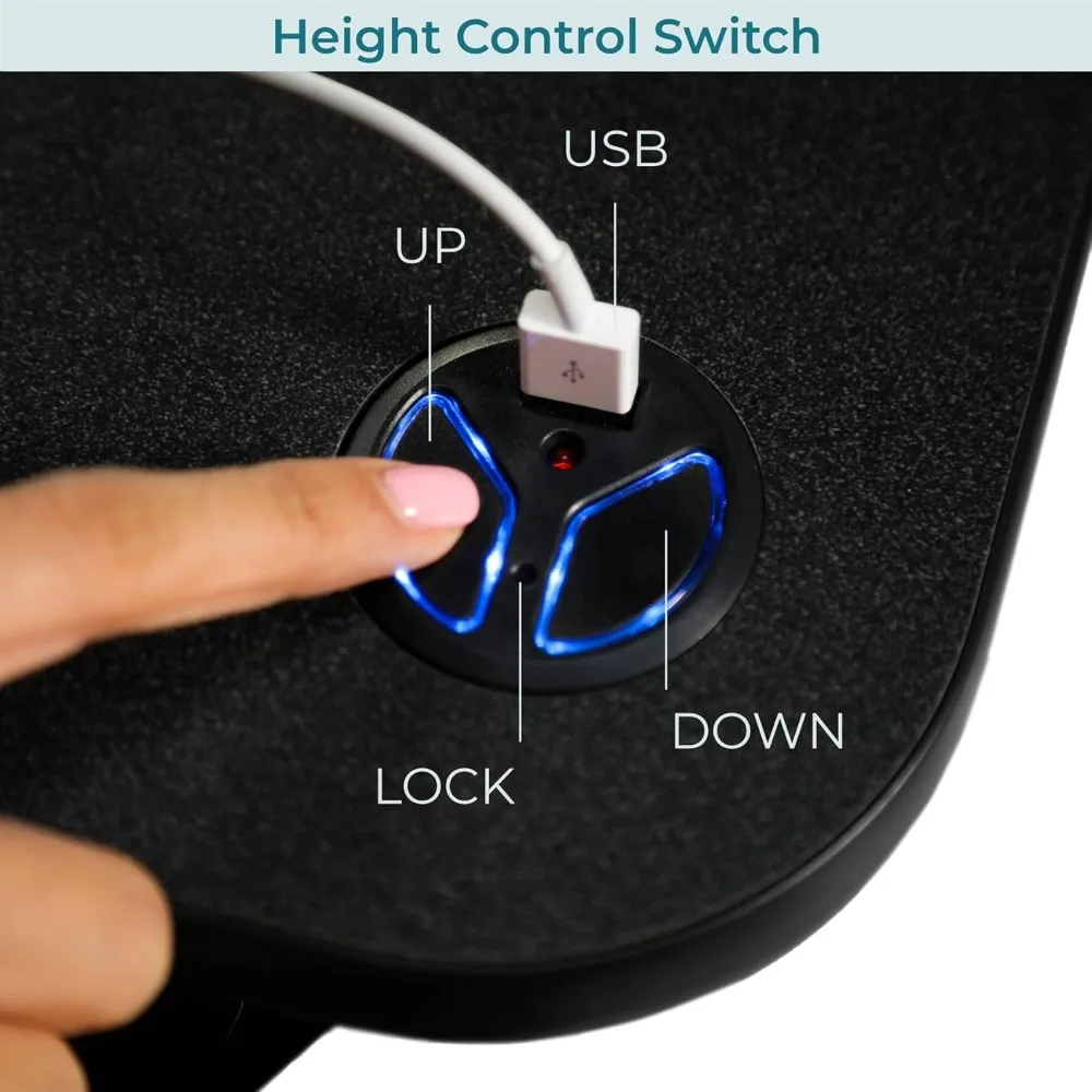 Electric Height-Adjustable Desk Riser | USA Made | Standing Desk Converter | Sit to Stand Desk | Ergonomic Desk Solution