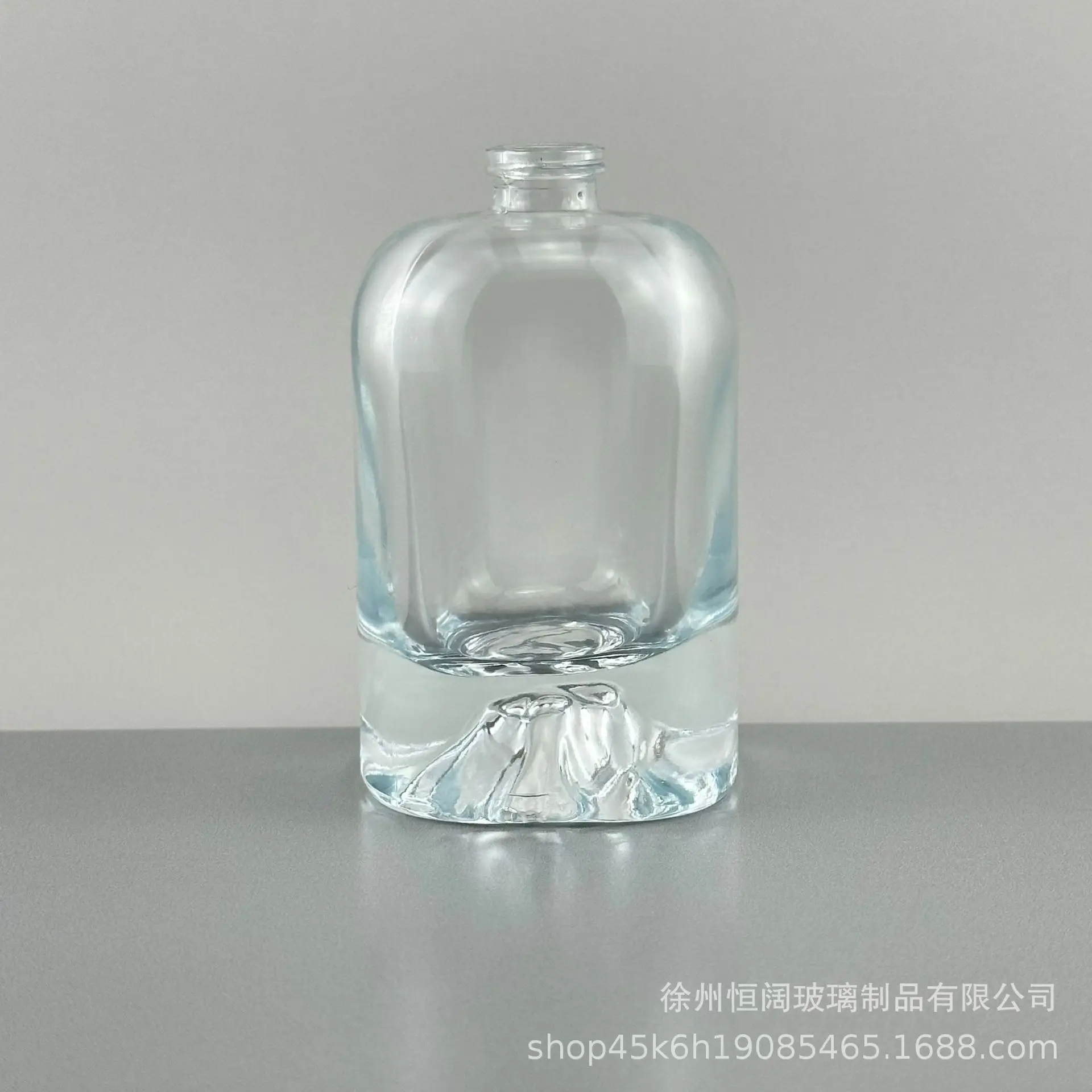 20PCS White Cover Thick Bottom Volcano Crystal White 50ML Shaped Creative Model Perfume Bottle Glass Bottle Empty Bottle