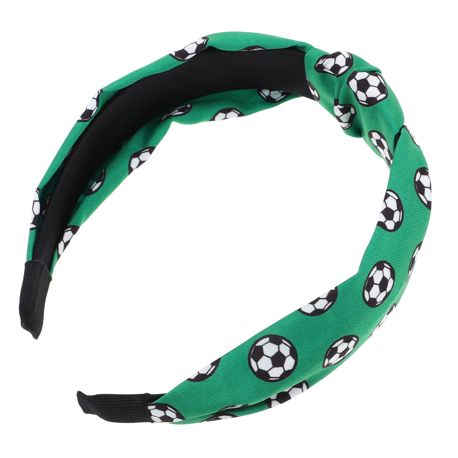 

Football Print Headband Wide Cloth Hair Accessories Women Knotted Hoop Soccer Favors Girls Sports Hairstyle
