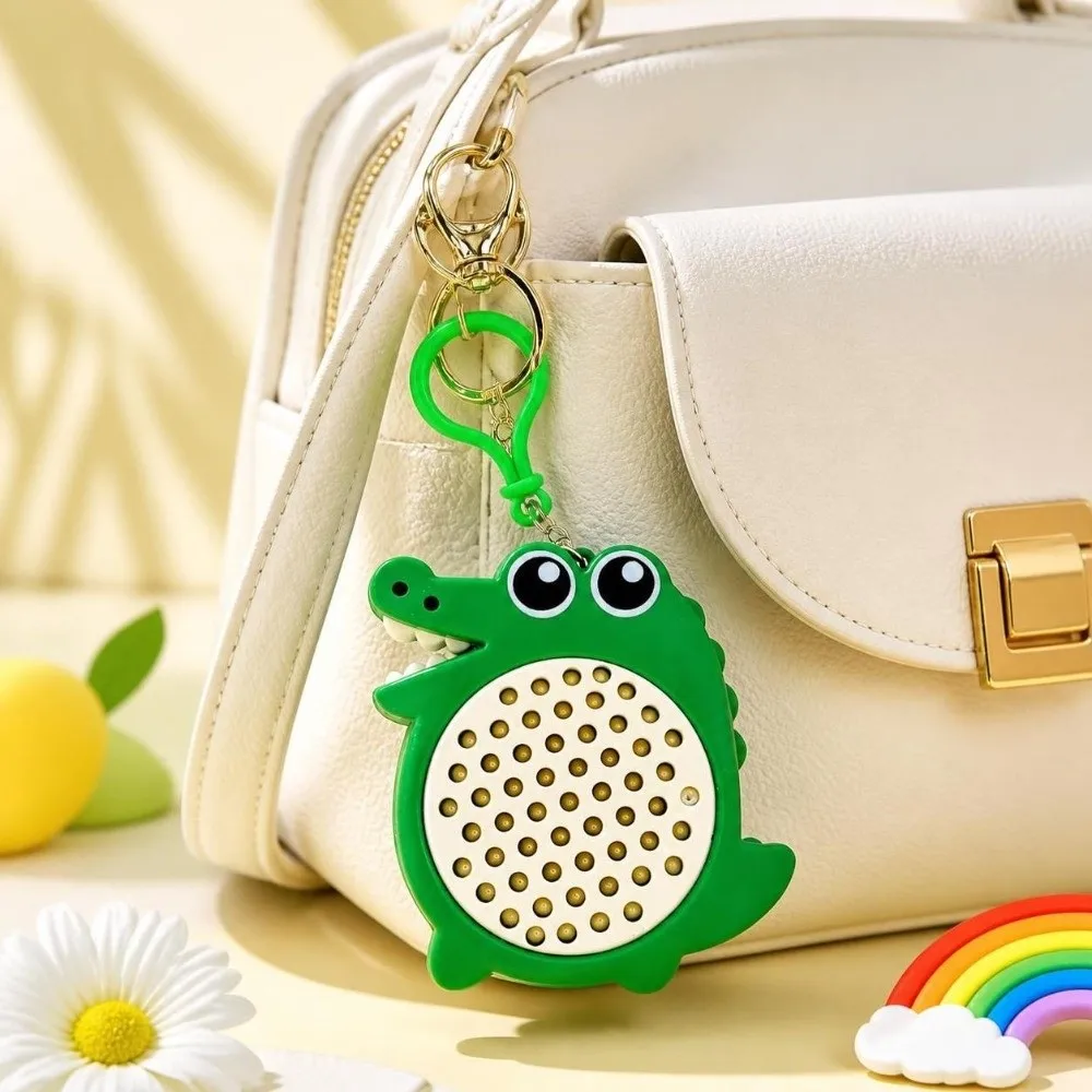 Bag Charm Pad Drawing Keychain Funny Dinosaur Magnetic Drawing Board Keychain Fruit Tortoise Cartoon Cat Pendant Birthday Gift