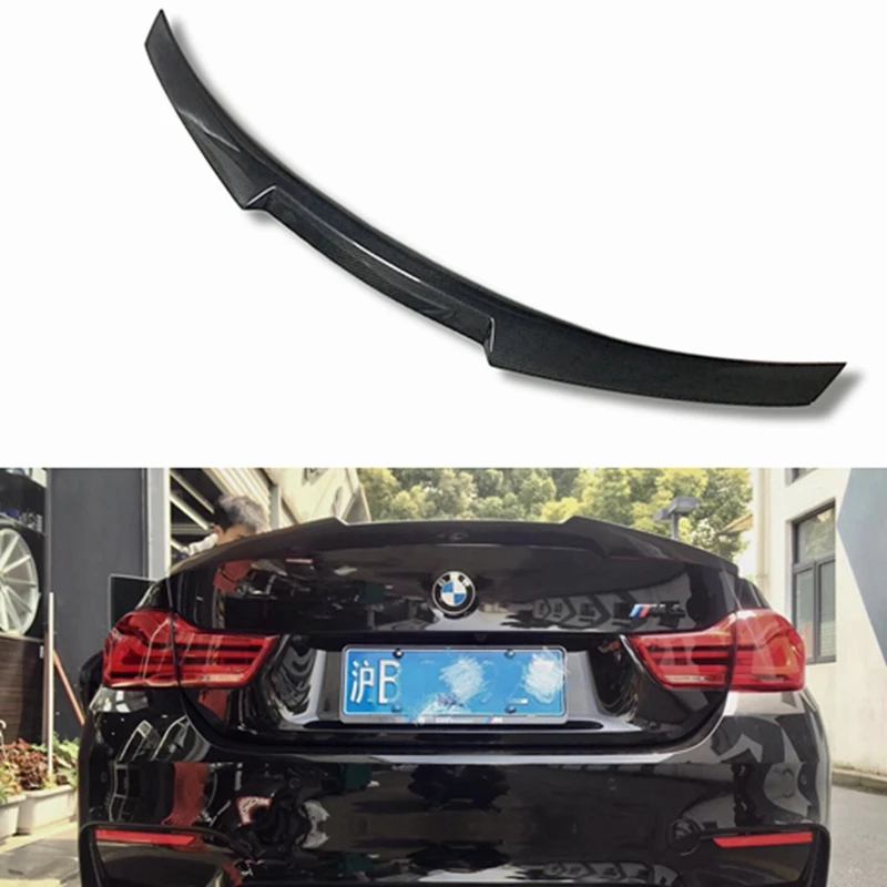 

For BMW F82 M4 Rear Trunk Boot carbon fiber Lip Wing Spoiler F82 M4 2014 -2016 M4 Performance Style