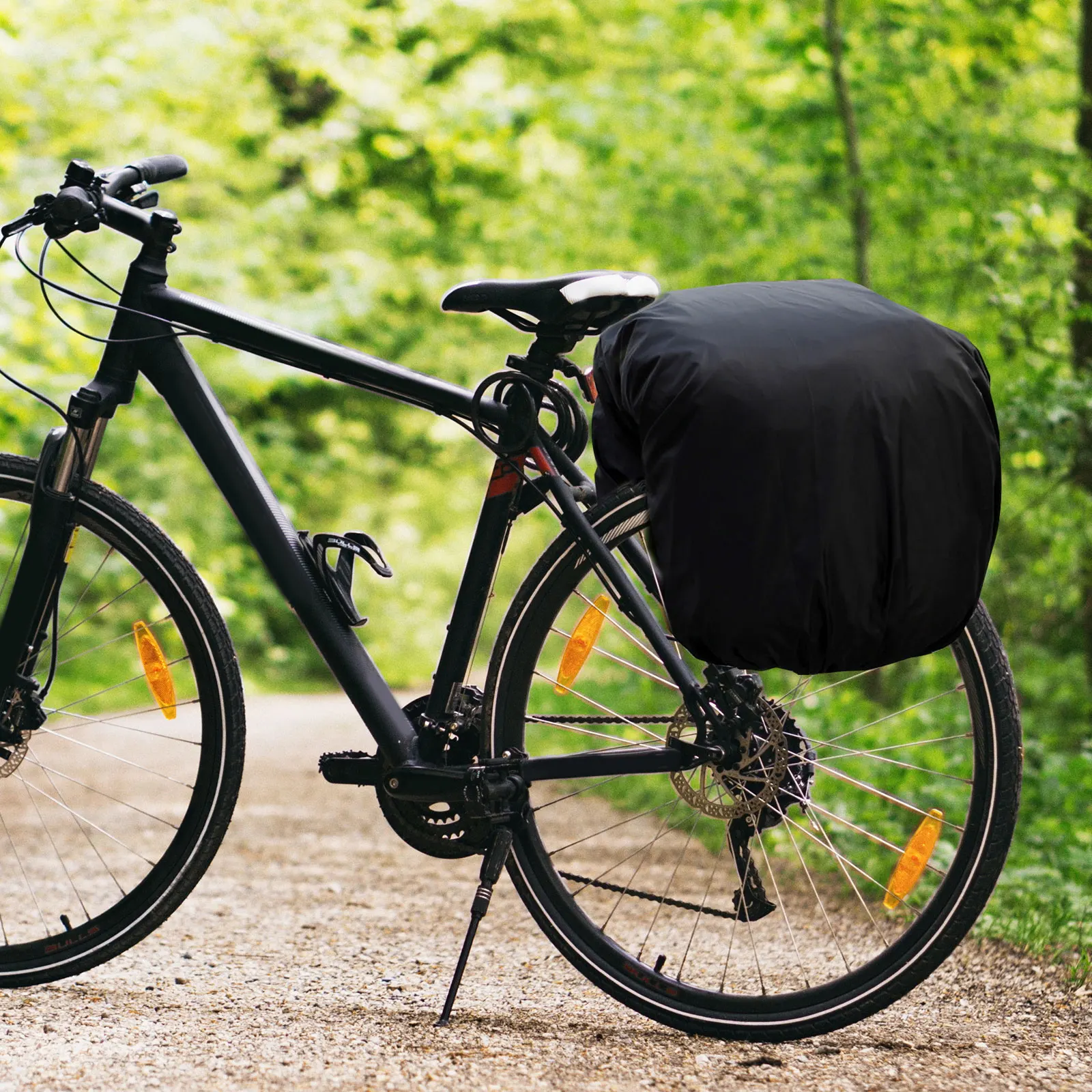 

Waterproof Tail Bag 190T Polyester Durable Silver Coating Rain Cover for Backpack Cycling Outdoor Use Trunk Bike