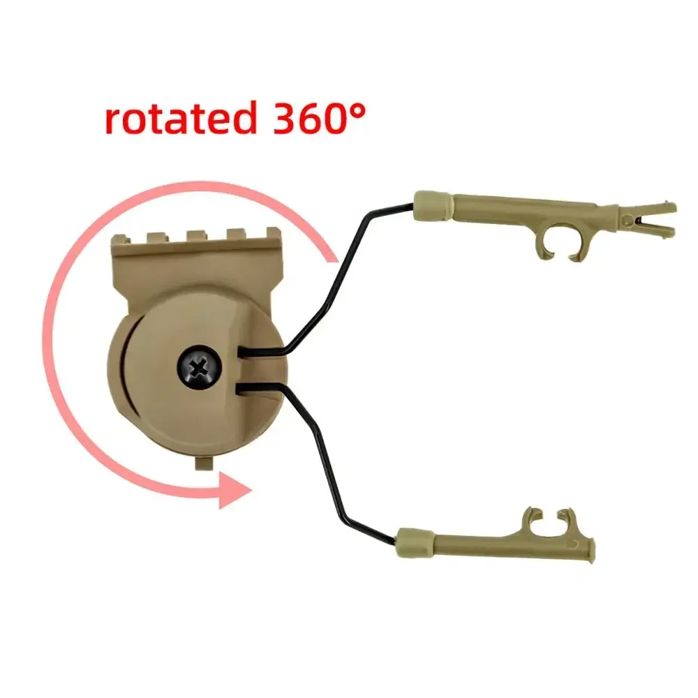2-częściowy taktyczny zestaw słuchawkowy do kasku COMTA II III Adapter szyny ARC Zestaw wsporników do kasku Platforma do montażu światła taktycznego