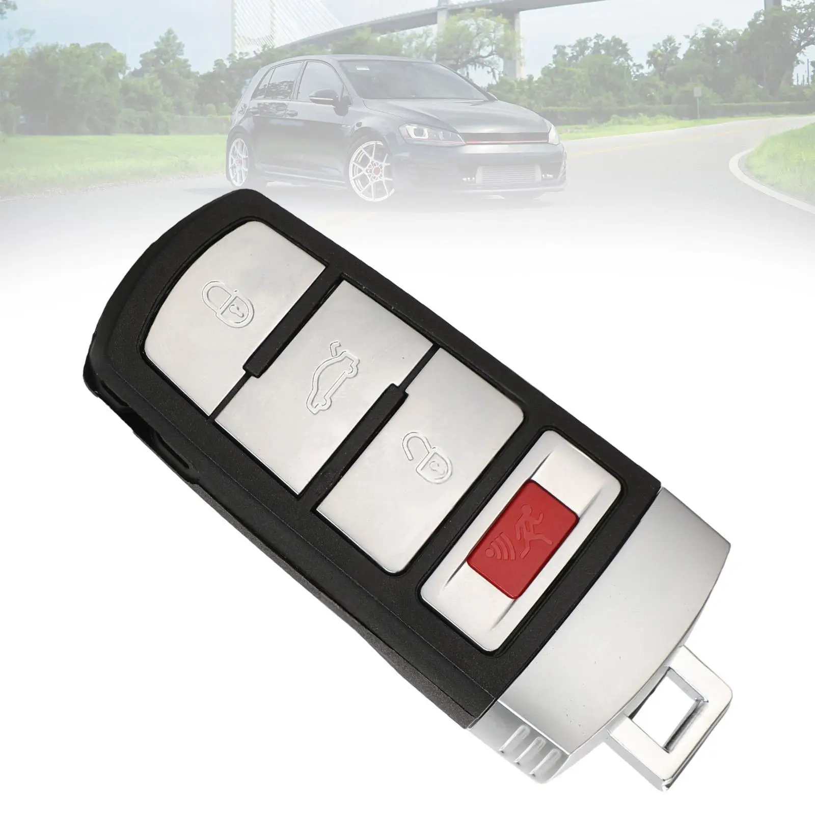 Caja de herramientas automotrices exteriores con almohadilla de 4 botones, suministros de accesorios para teclado, funda para llave de coche