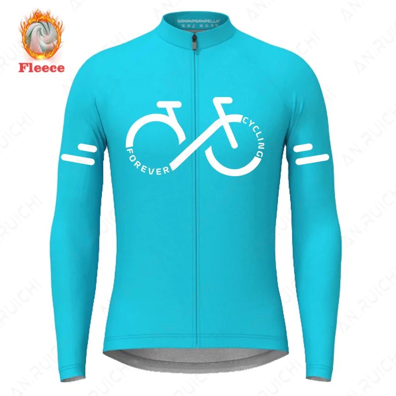 Winter Long Sleeves Cycling Jerseys Warm Fleece Bicycle Jacket Men\'s Outdoor Sport MTB Road Bike Cycling Clothing Ropa Ciclismo