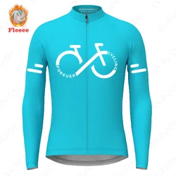 Winter Long Sleeves Cycling Jerseys Warm Fleece Bicycle Jacket Men's Outdoor Sport MTB Road Bike Cycling Clothing Ropa Ciclismo