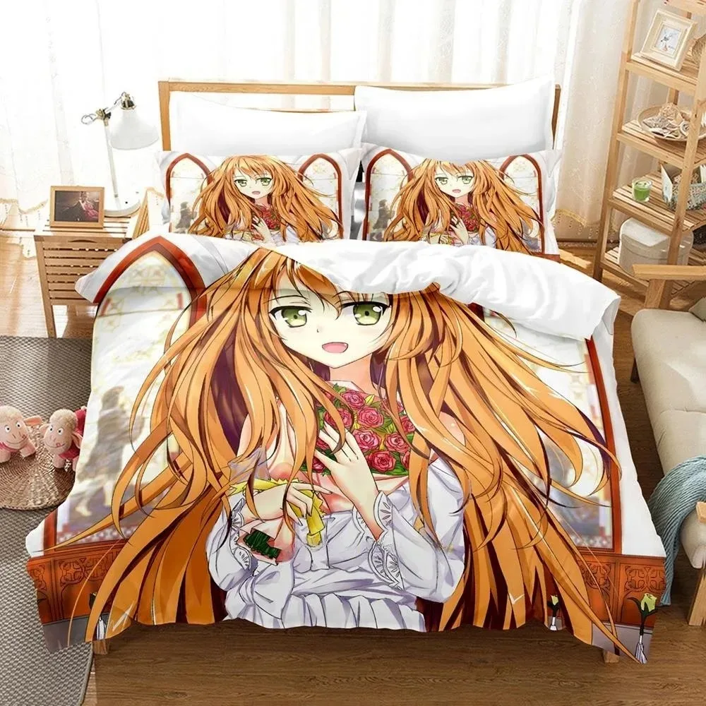 女の子用寝具セット-アニメ-g-golden-time-布団カバー-枕カバー-ホームシングル-ダブルベッドルーム装飾、ティーンアダルトギフト