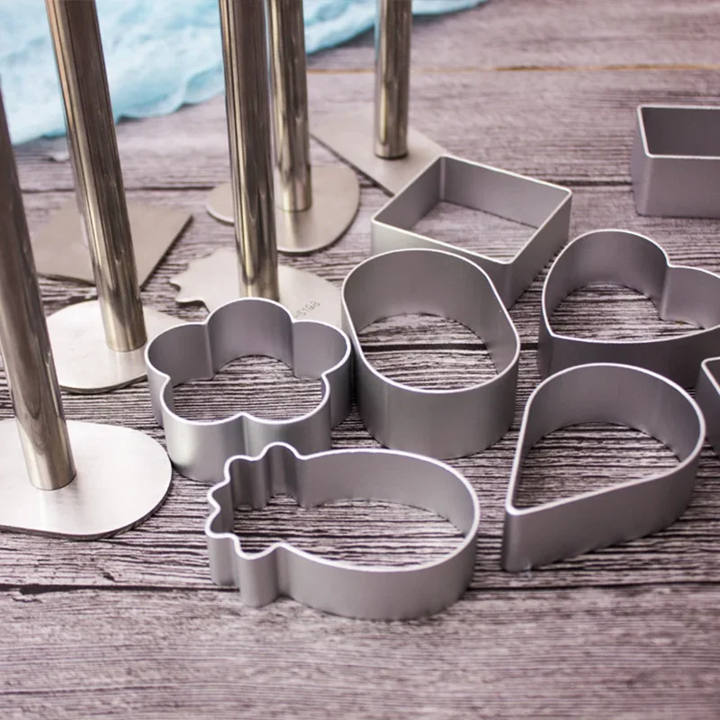 Aluminum Cookie Cutter With Press Stamp Pineapple Cake Cutter Mold 2 Pieces Set