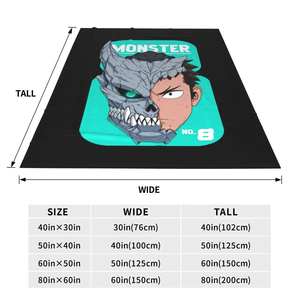 Kaiju No. 8 Monster Sweeper Inc Blankets Flannel Sofa Throw Blanket Breathable for Home Bedroom Throws Bedspread Quilt