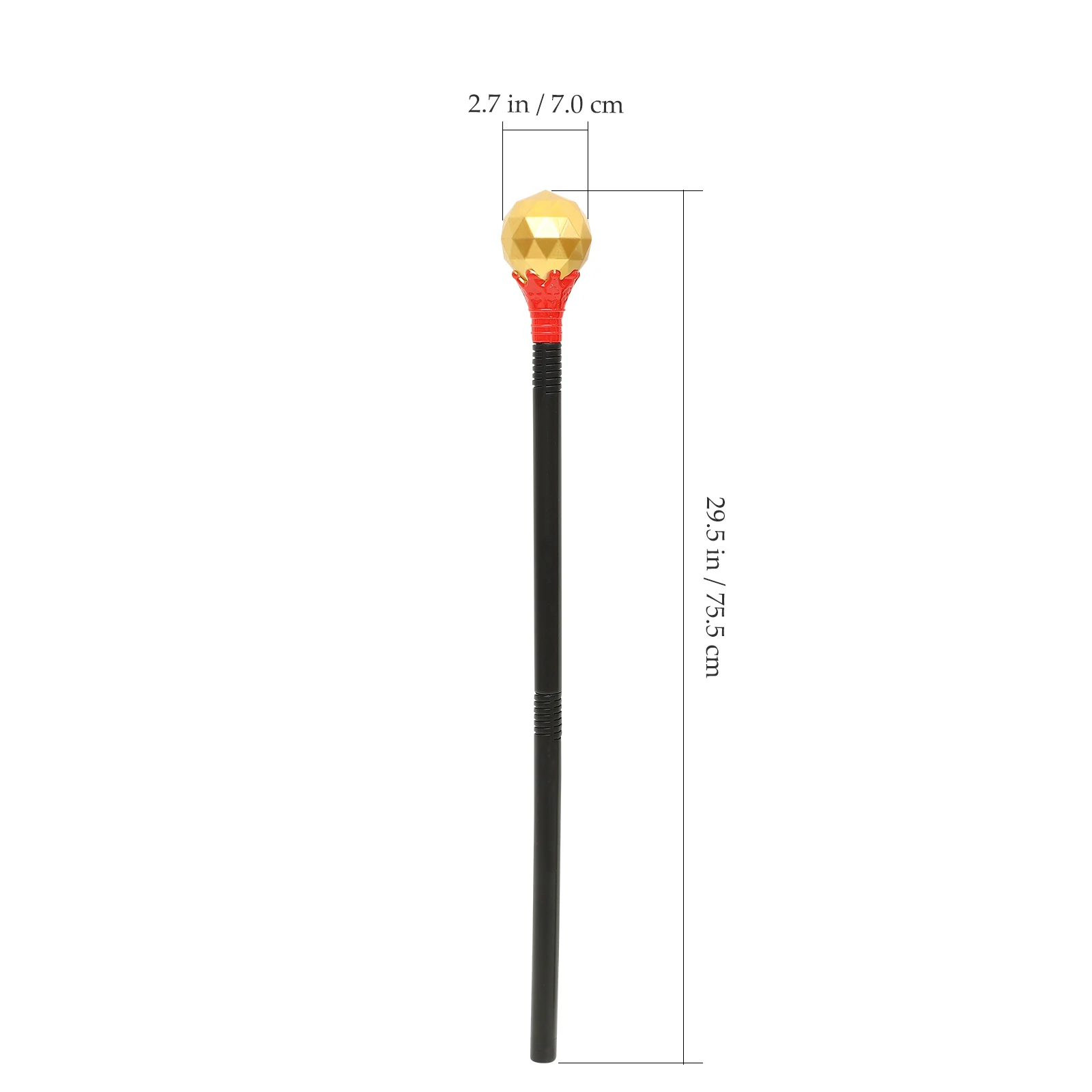 

2pcs Halloween Pharaoh Scepter Plastic Wand Props For Cosplay Party Stagequeen Wand Round Head Funny Costume Accessory