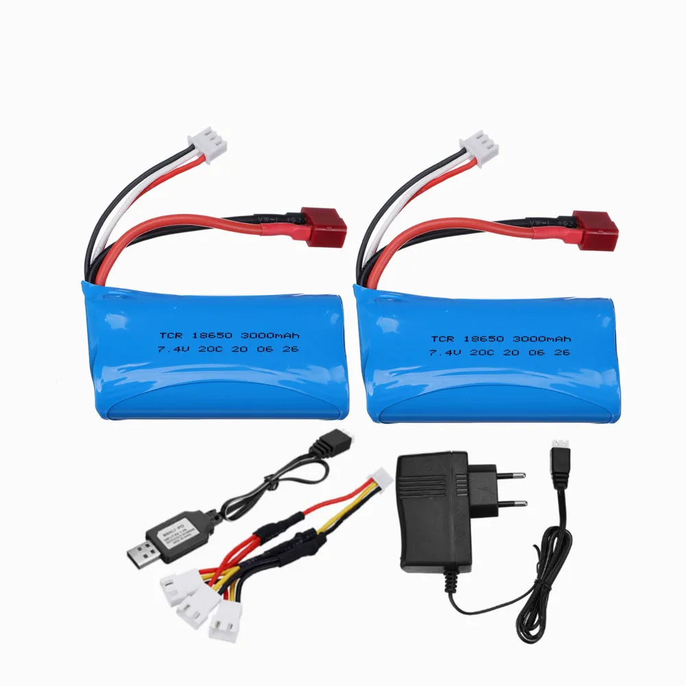 2S 7.4V 3000mAh 18650 Li-ion Battery for SCY-16101 SCY-16102 SCY-16103 SCY-16201 SCY-16301 SCY-16302 SCY-16303 RC Car Truck Toys