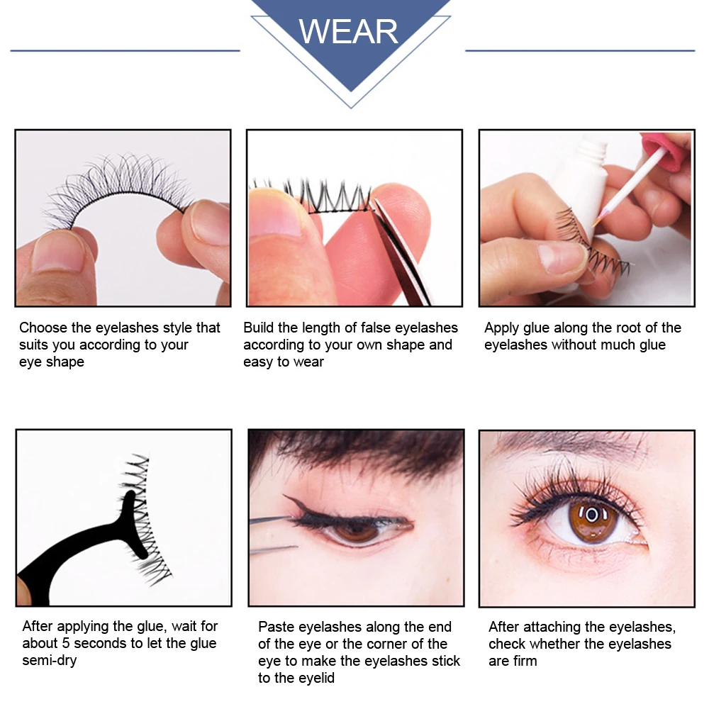 10 Pairs strips Wimpers Valse Wimpers Cosplay Piekerige Lange Volume Nep Wimper Strips voor Vrouwen en Meisjes Make DIY