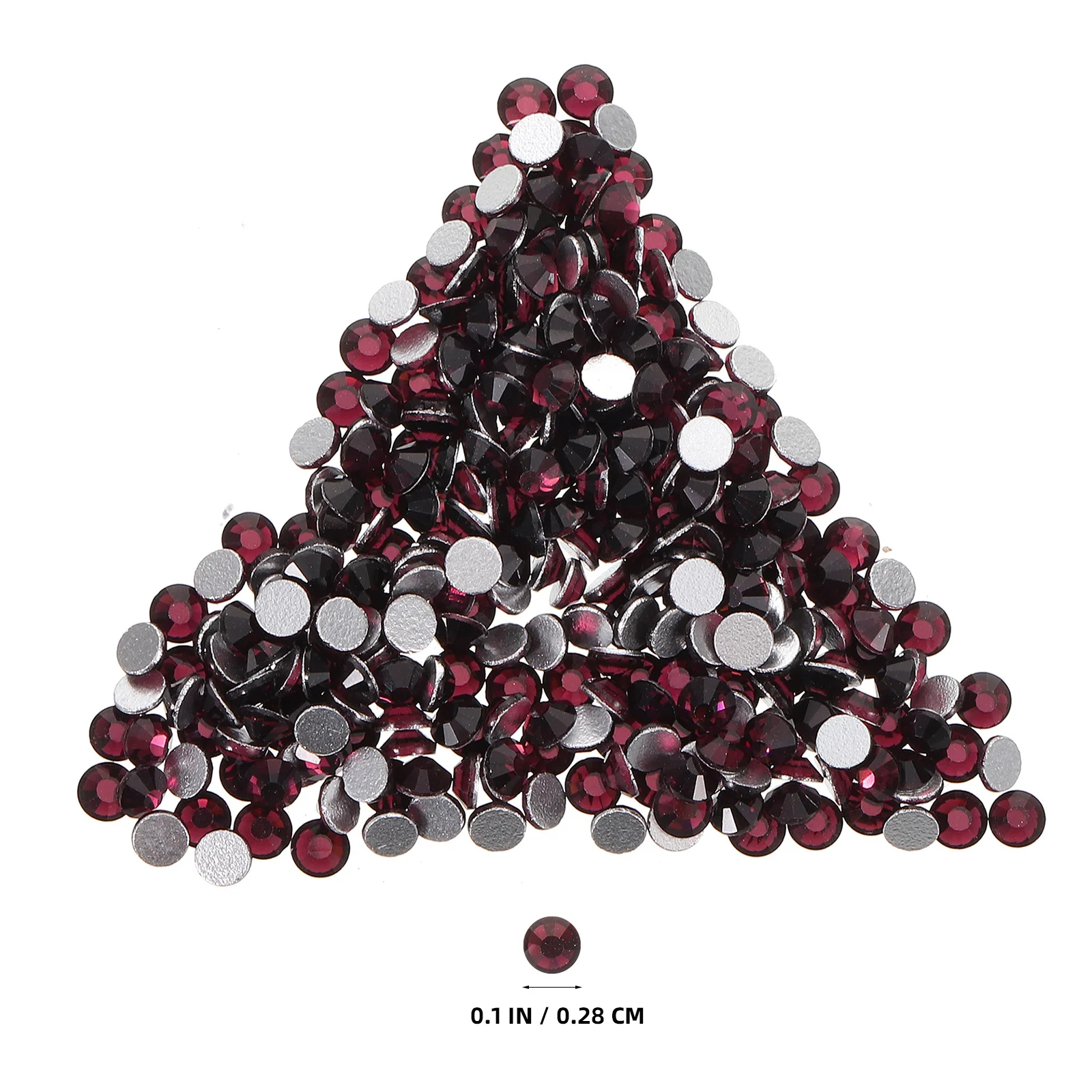 Zestaw 1440 szt. głęboko fioletowych cyrkonii do paznokci, 2,8 mm, płaskie kamienie, błyszczące ozdoby, zestaw do samodzielnego zdobienia paznokci w salonie i w domu.